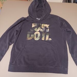 Nike Black Hoodie with Camouflage Gold Print